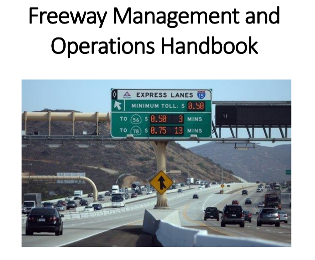Parital cover of the Freeway Management and Operations Handbook